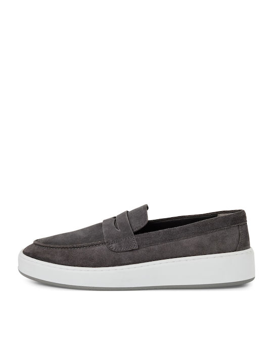 Leder Herren Mokassins in Gray Farbe