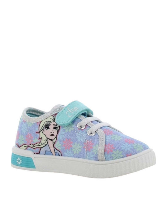 Frozen Kids Sneakers Anatomic with Scratch & Lights Light Blue