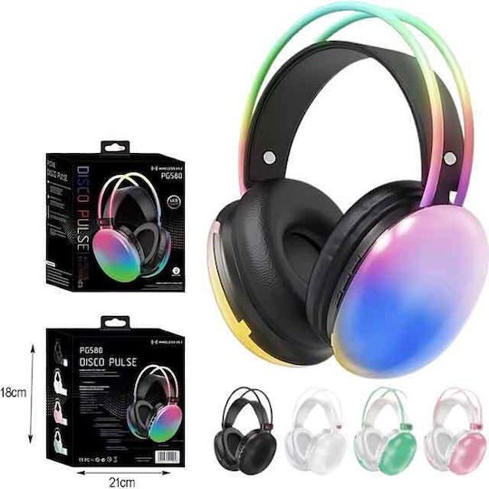 Pg580 Wireless Bluetooth On Ear Headphones with 5 Hours Playing Time Green