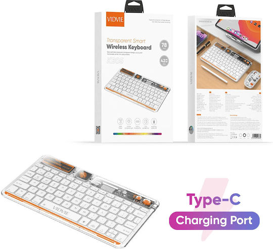 Vidvie KB05 Kabellos Bluetooth Nur Tastatur Internationales Englisch