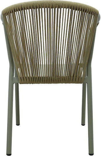 Outdoor Armchair Aluminum Convince Coffee 56x63x82cm