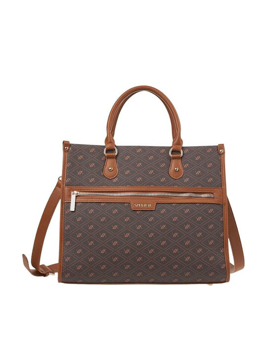 Damen Handtasche Schulter Braun