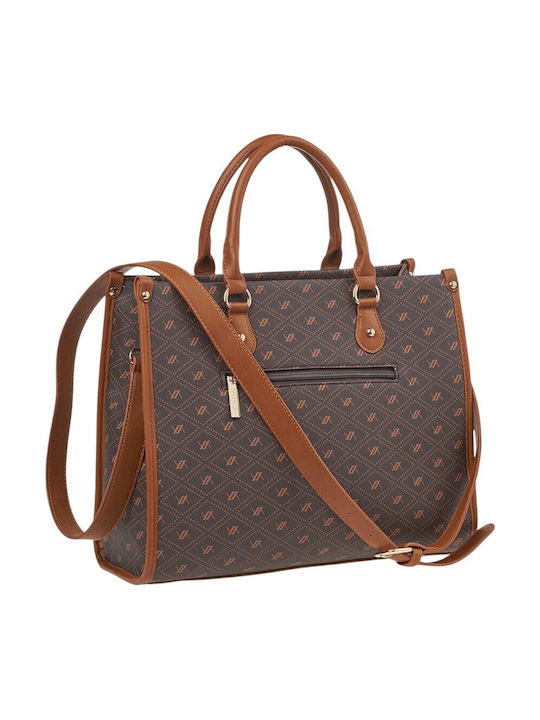 Damen Handtasche Schulter Braun