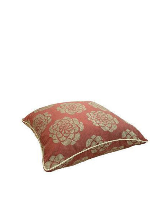 Linea Home Διακοσμητική Μαξιλαροθήκη Savanna από Βελούδο Κεραμιδί 65x65εκ.