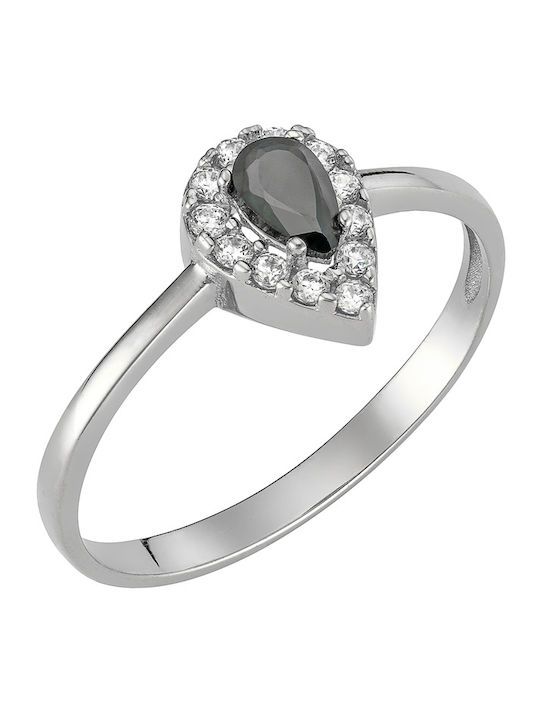 Ioannis Kosmima Set with Necklace , Earrings & Ring from White Gold 14K with Stones