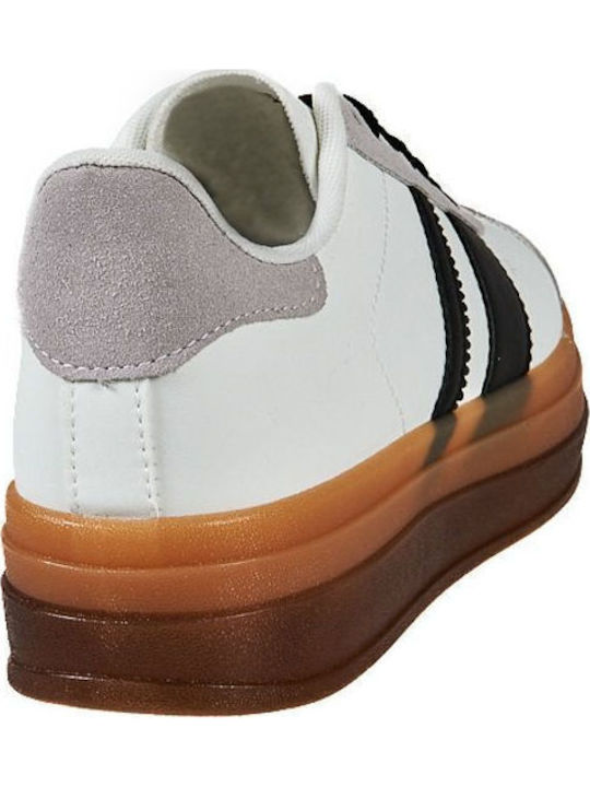Damen Flatforms Sneakers Weiß
