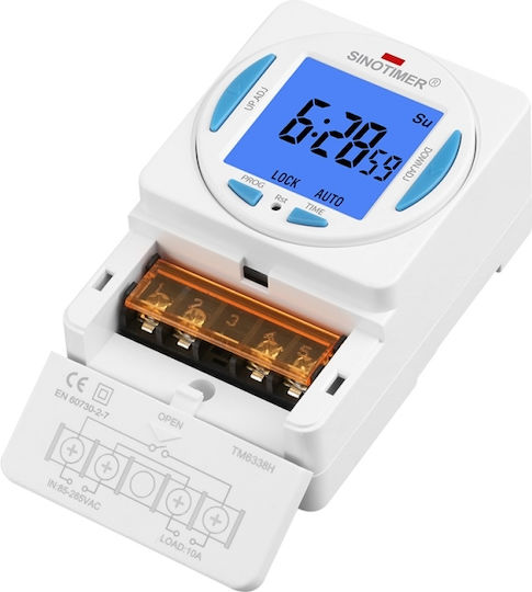 Digital Relay Timer Sinotimer 200-250vac 50/60hz 7 Days Lcd Display Tm6338h-30d