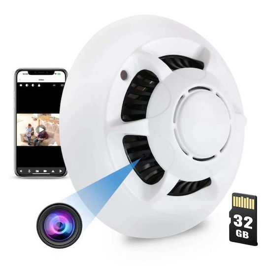 Spy Camera Smoke Detector Iuni D103 32 Gb Wi-fi View 4k Motion Detection