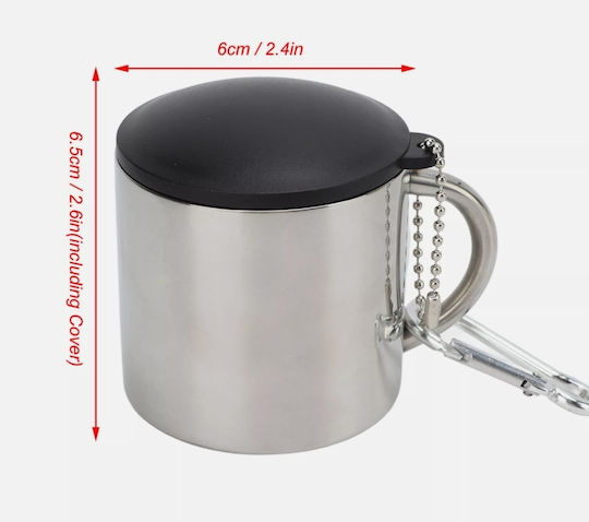 Camping-Kaffeetasse 110 ml Hitzeschutz Edelstahl Sicherheitsgriff