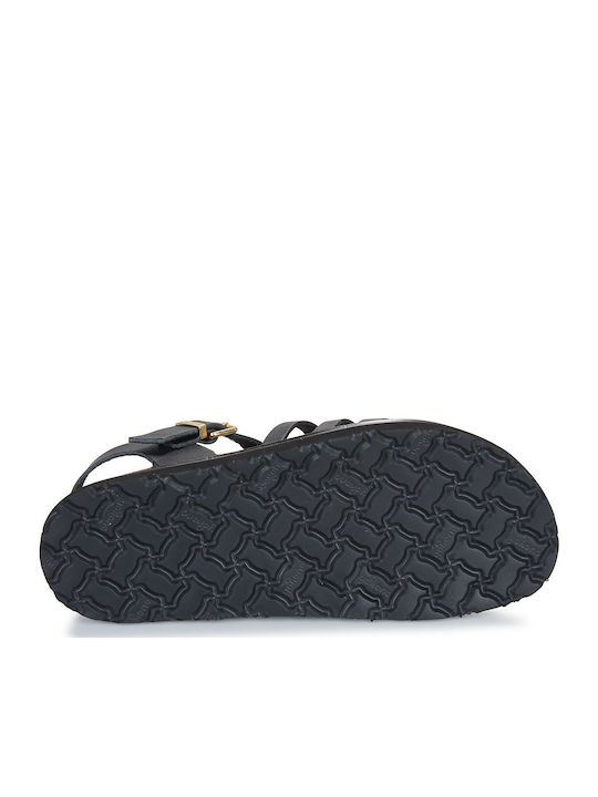 Flache Sandalen für Damen in Schwarz Farbe