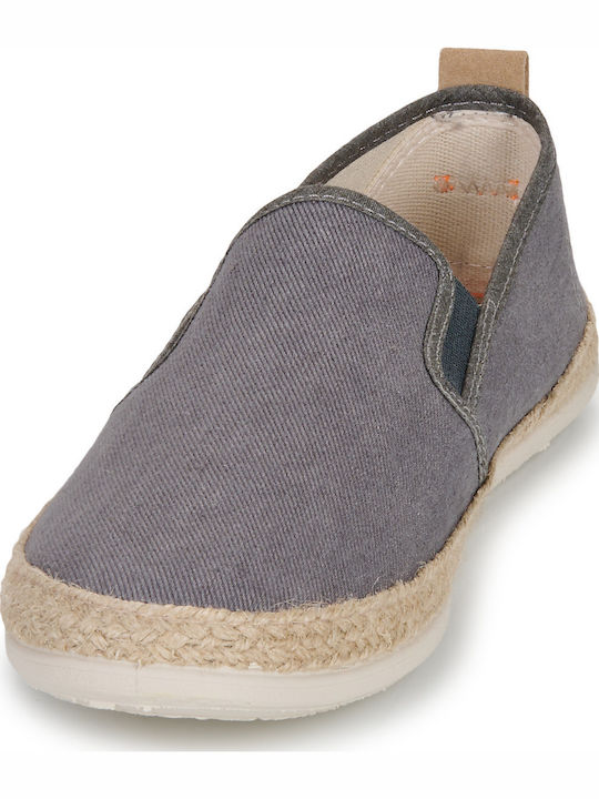 Fabric Men's Espadrilles in Gray Color
