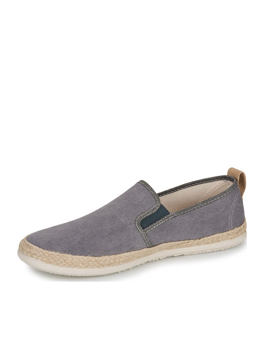 Fabric Men's Espadrilles in Gray Color