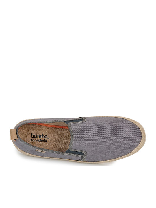 Fabric Men's Espadrilles in Gray Color