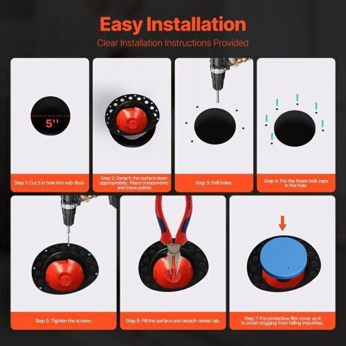 Vevor Plastic Siphon with Output 102mm and Size 17.8x15.8cm Black