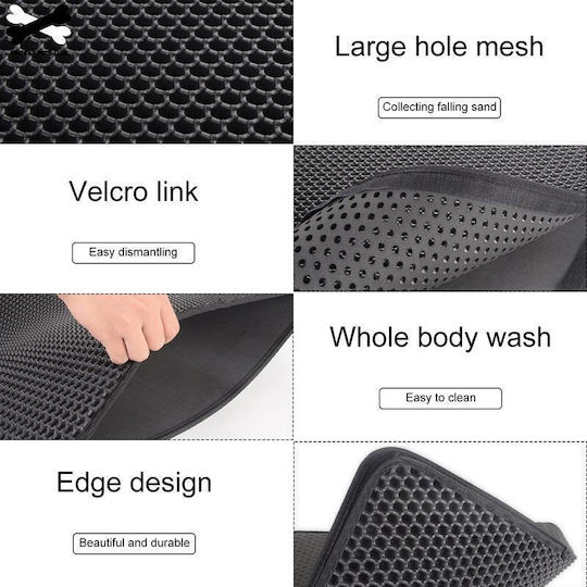 Pet Interest Litter Black Mat Cat Toilet 45x60cm 1pcs