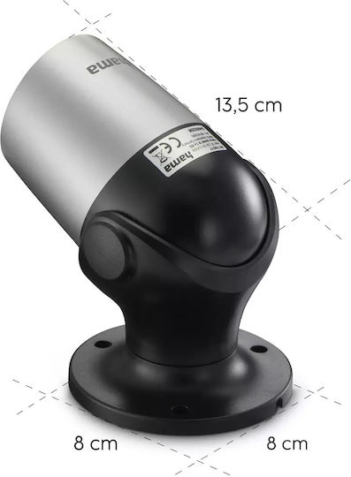 HAMA 176646 IP Surveillance Camera Wi-Fi Full HD 1080p Waterproof with Two-Way Communication