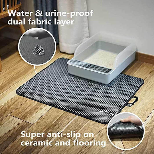 Litter Trapper Mat Black Mat Cat Toilet 1pcs Cat Litter Mat 40x50cm