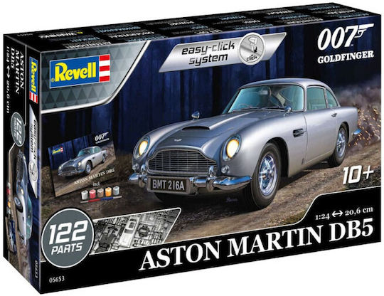 Revell James Bond - Aston Martin Db5 Φιγούρα Μοντελισμού Ασημί 90 Κομματιών σε Κλίμακα 1:24 με Κόλλα και Χρώματα