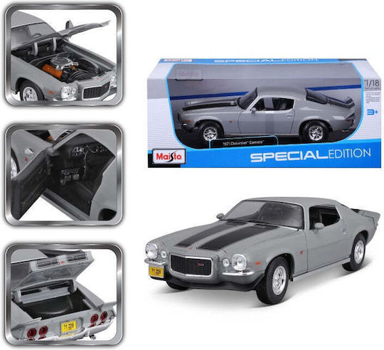 1/18 Chevrolet Camaro 1971 Grey W Black Stripes