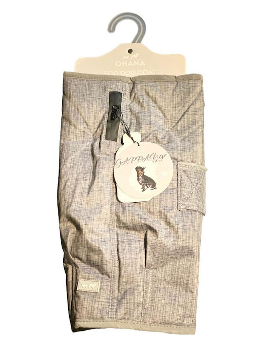 Ohana Gray Dog Coat with 45cm Back Length