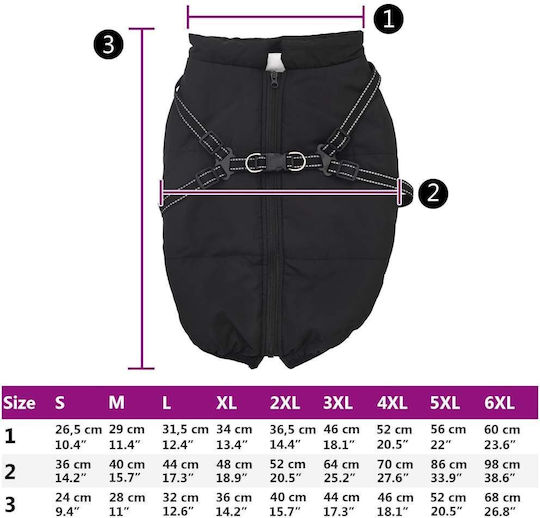 vidaXL Black Dog Coat