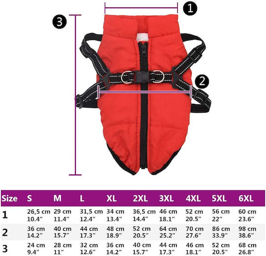 vidaXL Red Dog Coat