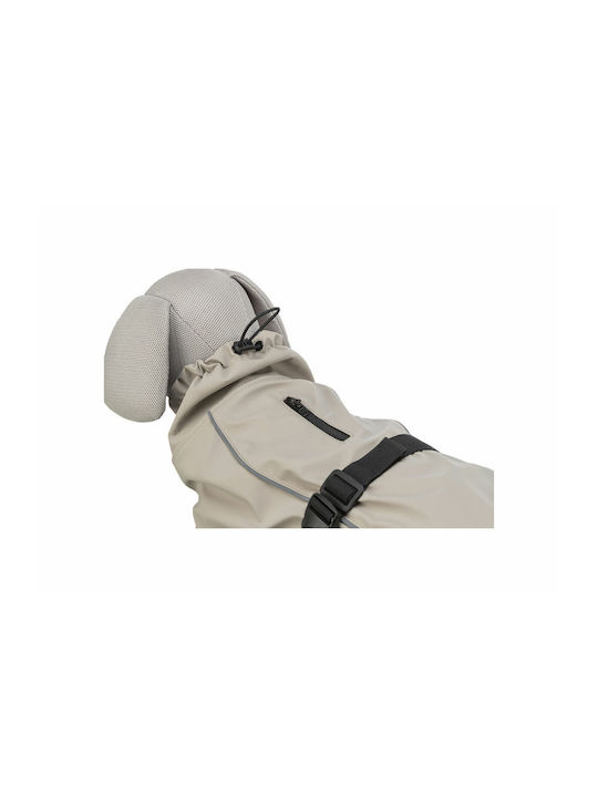 Beige Waterproof Dog Coat with 45cm Back Length