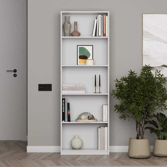 Βιβλιοθήκη Max Λευκό 58x23x170εκ.