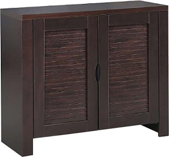 Ξύλινη Παπουτσοθήκη με 3 Ράφια Καφέ Μ80xΠ32xΥ70cm