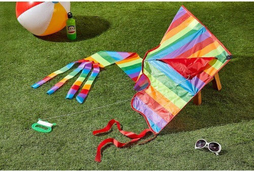 Gunther Dreieckiger Drachen Rainbow Stoff mit Schwanz 97x58cm 1 Stück