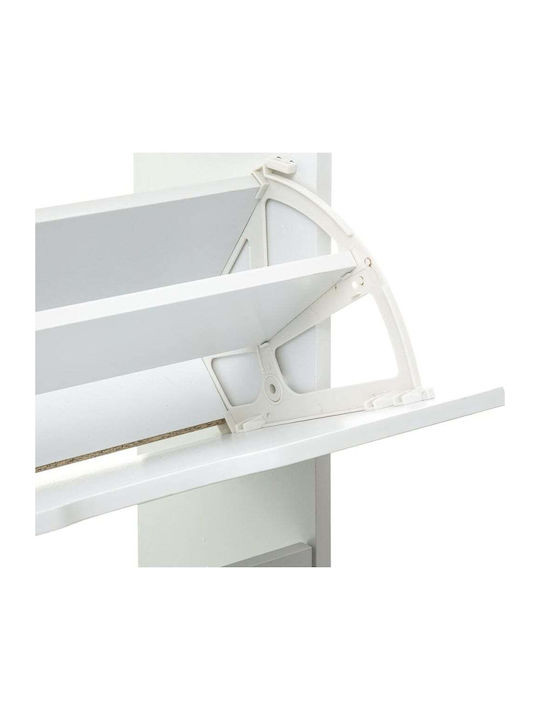 Holz Schuhschrank Tir mit 6 Regalen White L60xW23.3xH119cm