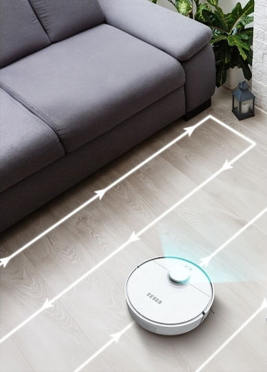 Tesla Electronics RoboStar iQ550 Robot Vacuum Cleaner with Laser Mapping and 2000Pa Suction Power White