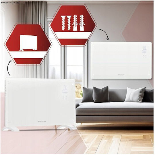 ProfiCare Convectoare pardoseală 3119W cu Termostat Electronic 77x8cm Alb