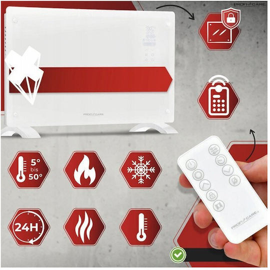 ProfiCare Convectoare pardoseală 3119W cu Termostat Electronic 77x8cm Alb