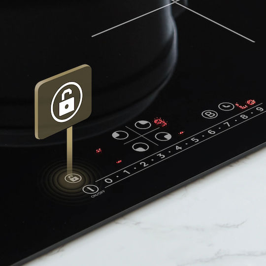 Ciarra Smart Επαγωγική Εστία Αυτόνομη με Λειτουργία Κλειδώματος 59x52εκ.