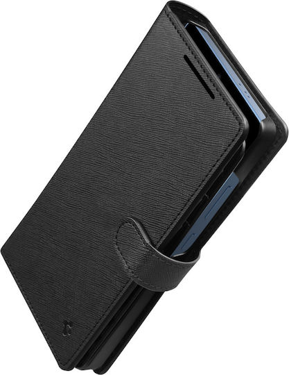 Spigen Wallet S Synthetisches Leder / Leder Schwarz (Galaxy S25 Ultra,Samsung S25 Ultra)