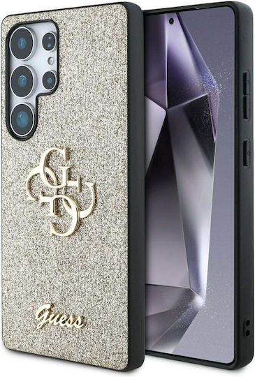 Guess Fixed Glitter Umschlag Rückseite Metallisch Gold (Galaxy S25 Ultra,Samsung S25 Ultra)