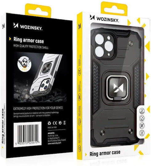 Wozinsky Ring Armor Umschlag Rückseite Kunststoff Silber (iPhone 11 Pro Max)