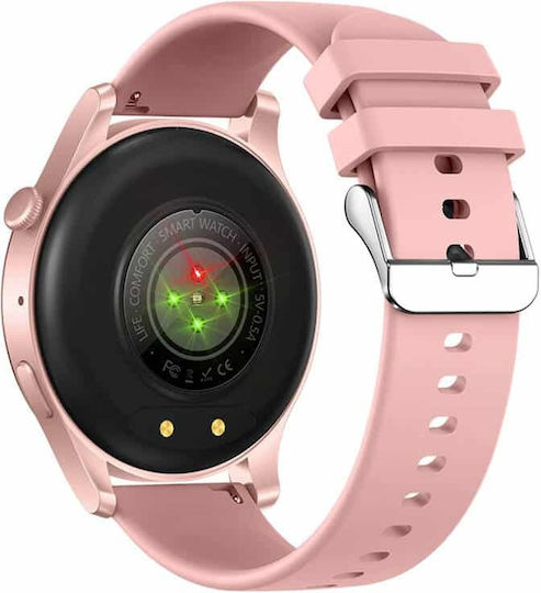 Colmi V73 Smartwatch με Παλμογράφο (Ροζ)