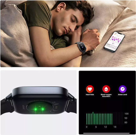 Joyroom JR-FT3S Smartwatch με Παλμογράφο (Graphite)
