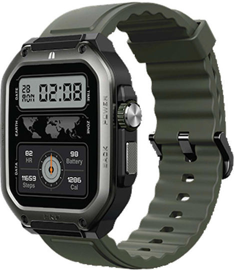 Egoboo GeoLander Smartwatch with Heart Rate Monitor (Green)