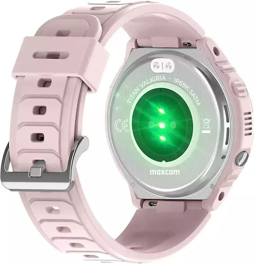 MaxCom FW100 Valkiria 48mm Waterproof Smartwatch with Heart Rate Monitor (Pink)