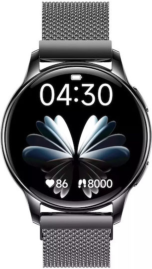 MaxCom EcoWatch 3 Неръждаема стомана 48мм с Пулсомер (Черен)
