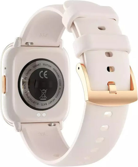 MyPhone Pastel 36mm Smartwatch με Παλμογράφο (Ροζ Χρυσό)