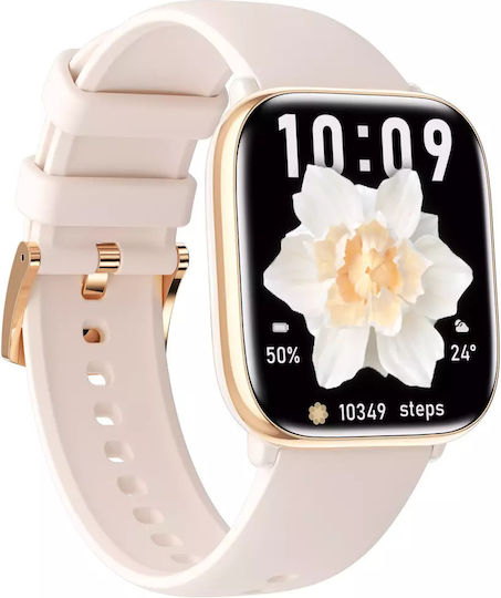 MyPhone Pastel 36mm Smartwatch με Παλμογράφο (Ροζ Χρυσό)