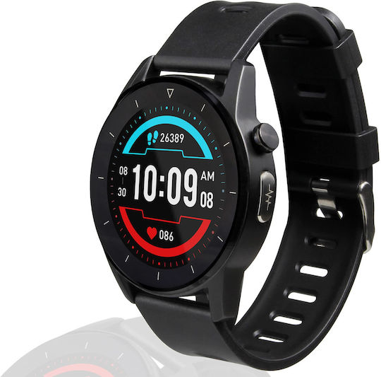 Xoro SMW 20 45mm Smartwatch με Παλμογράφο (Μαύρο)