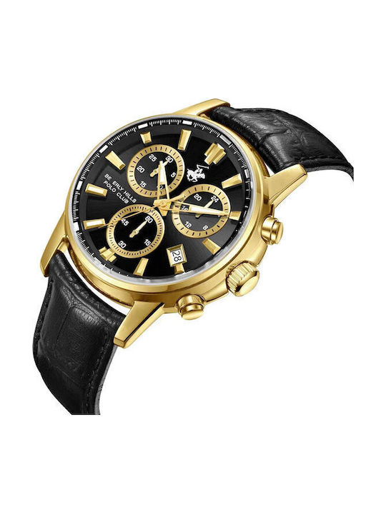 Beverly Hills Polo Club Uhr Batterie mit Lederarmband