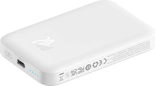 Baseus Mini MagSafe Power Bank 6000mAh 20W με Θύρα USB-C Λευκό