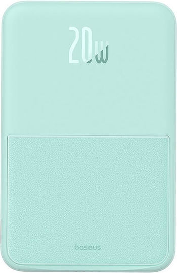 Baseus MagPro MagSafe Power Bank 5000mAh 20W mit USB-C Anschluss Stromlieferung Mint