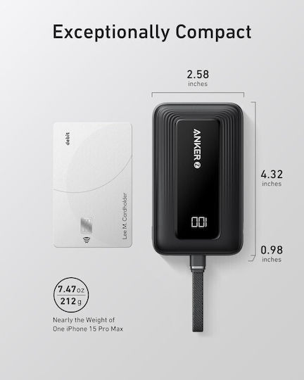 Anker Zolo Power Bank 10000mAh 30W με Θύρα USB-C Λευκό